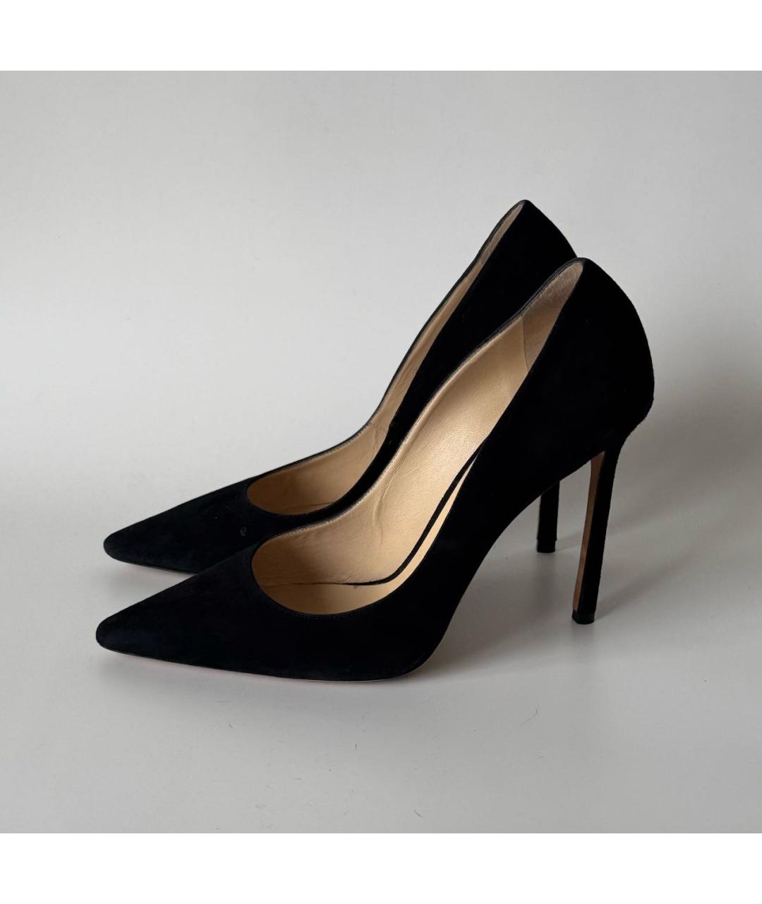 JIMMY CHOO Черные замшевые туфли, фото 8