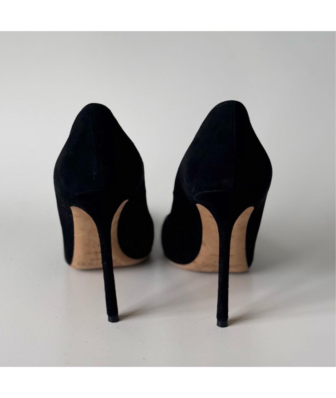 JIMMY CHOO Черные замшевые туфли, фото 4