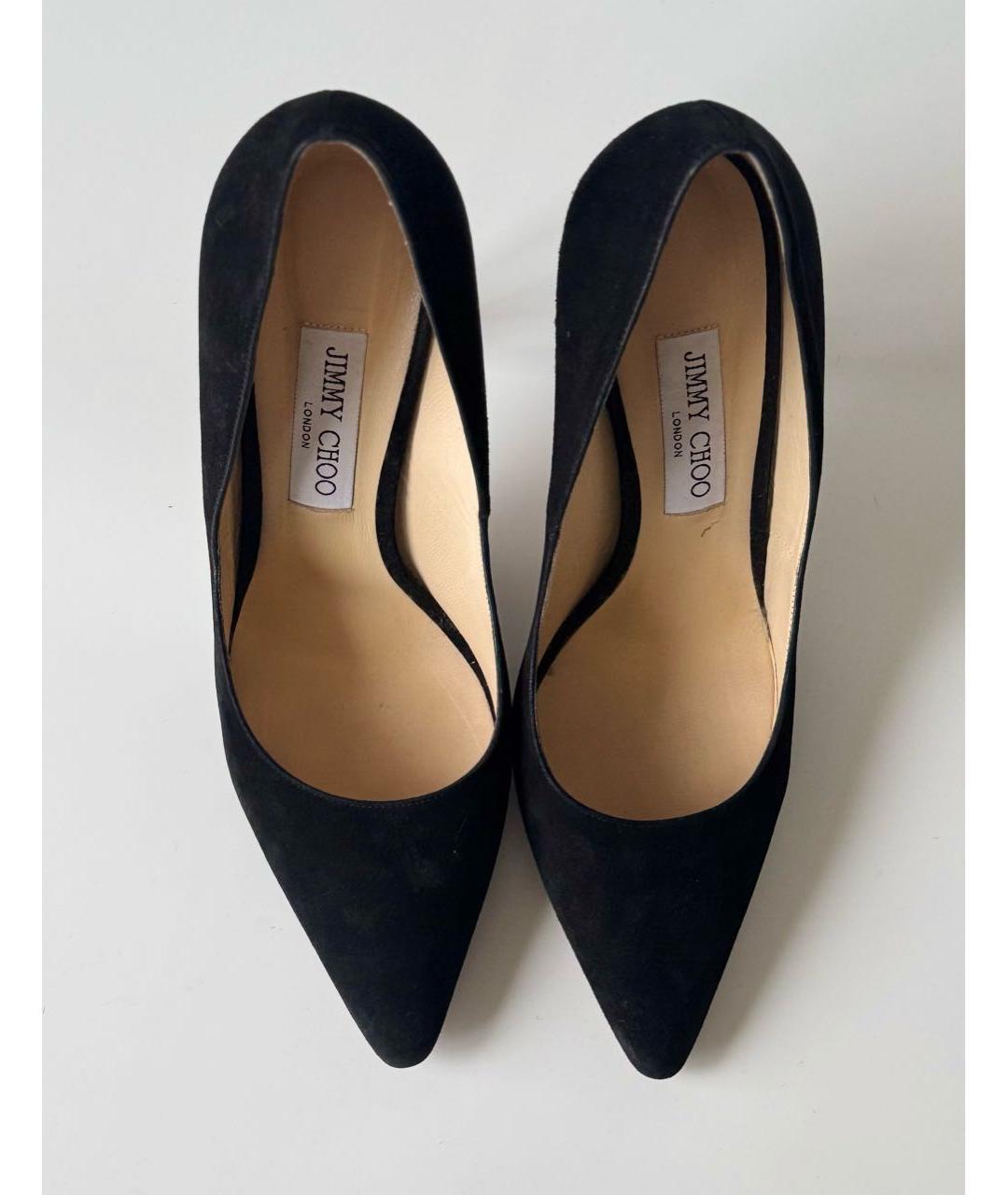 JIMMY CHOO Черные замшевые туфли, фото 3