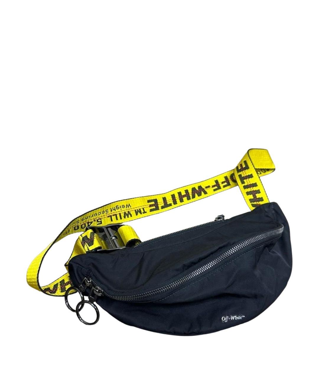 OFF-WHITE Черная поясная сумка, фото 1
