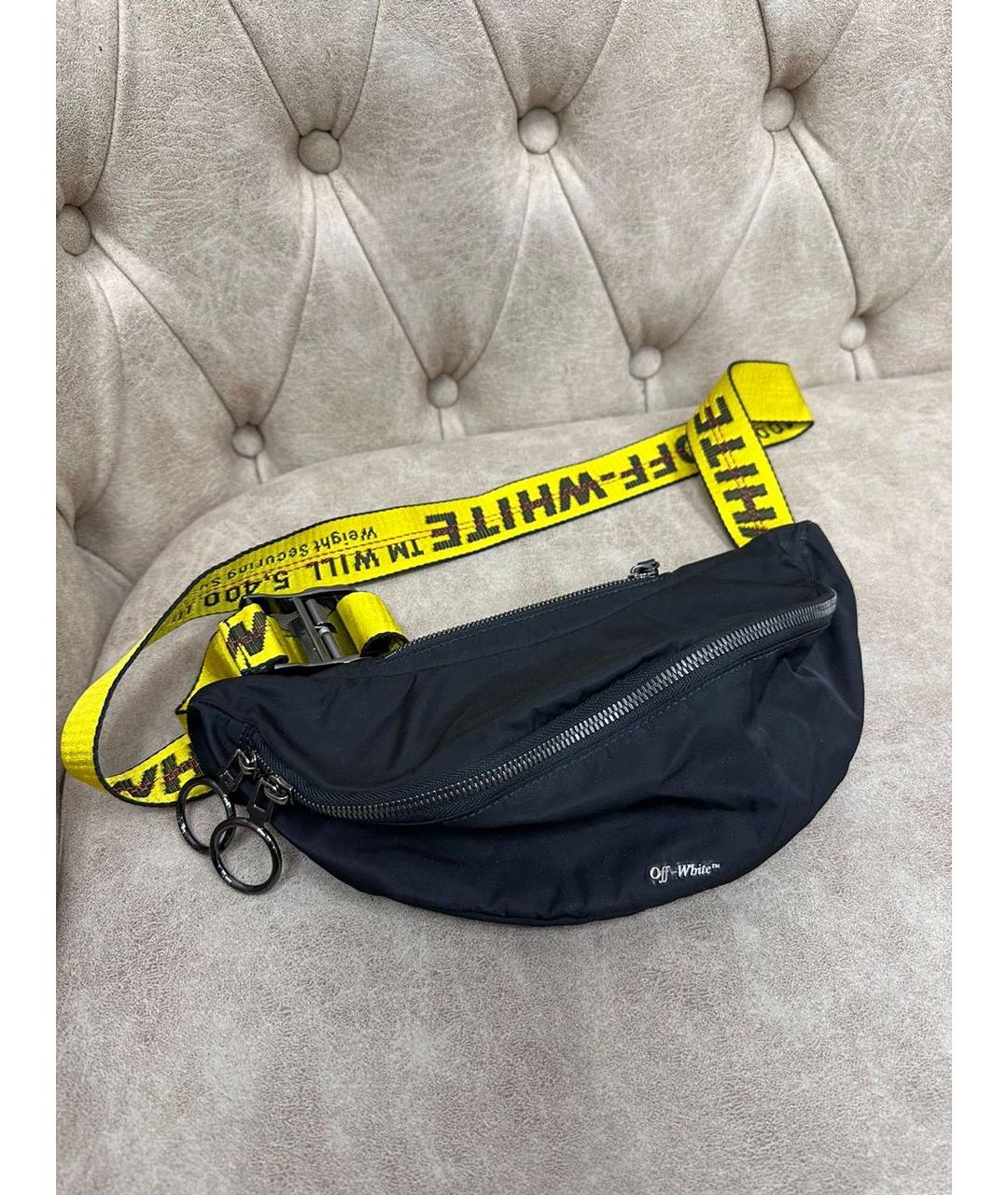 OFF-WHITE Черная поясная сумка, фото 8