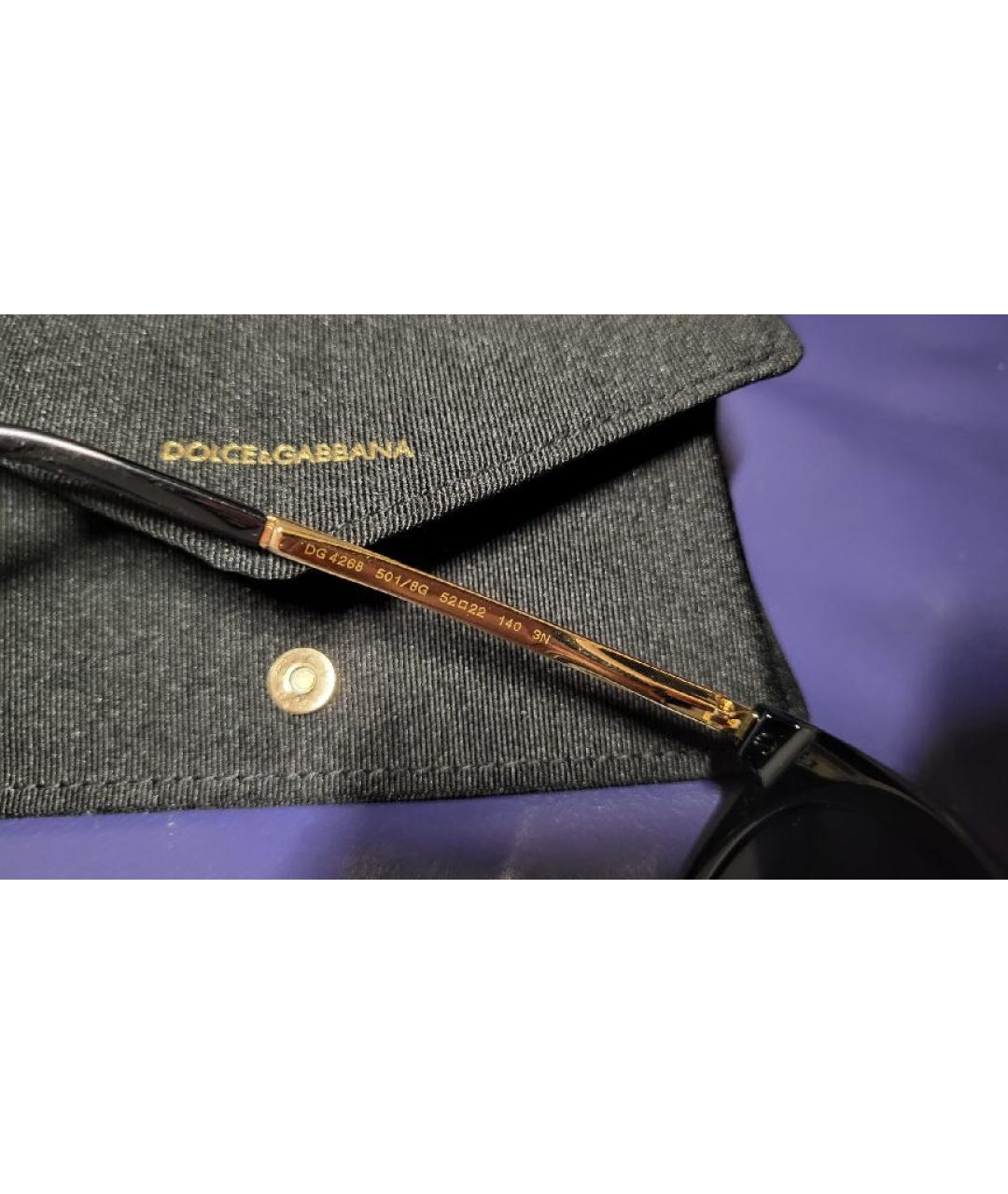 DOLCE&GABBANA Черные пластиковые солнцезащитные очки, фото 9