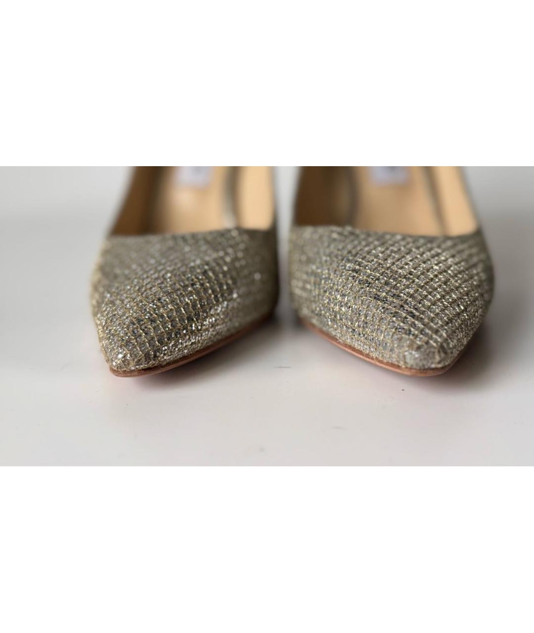JIMMY CHOO Золотые туфли, фото 5