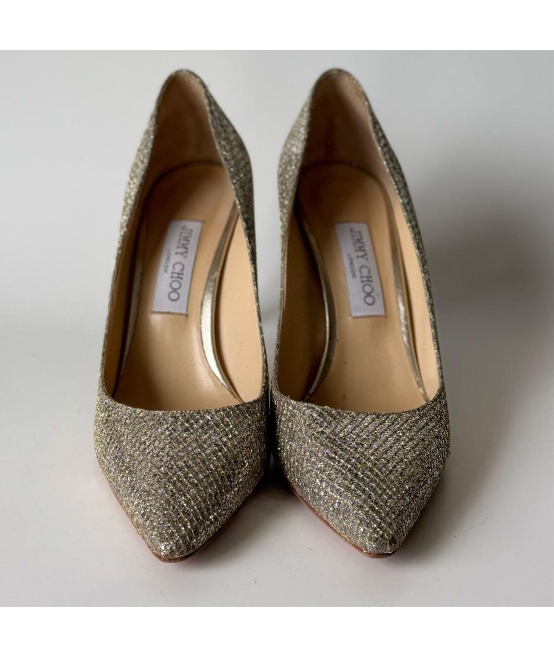 JIMMY CHOO Золотые туфли, фото 2