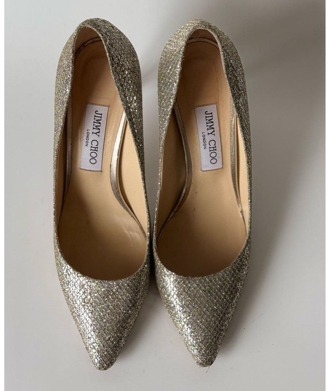 JIMMY CHOO Золотые туфли, фото 3