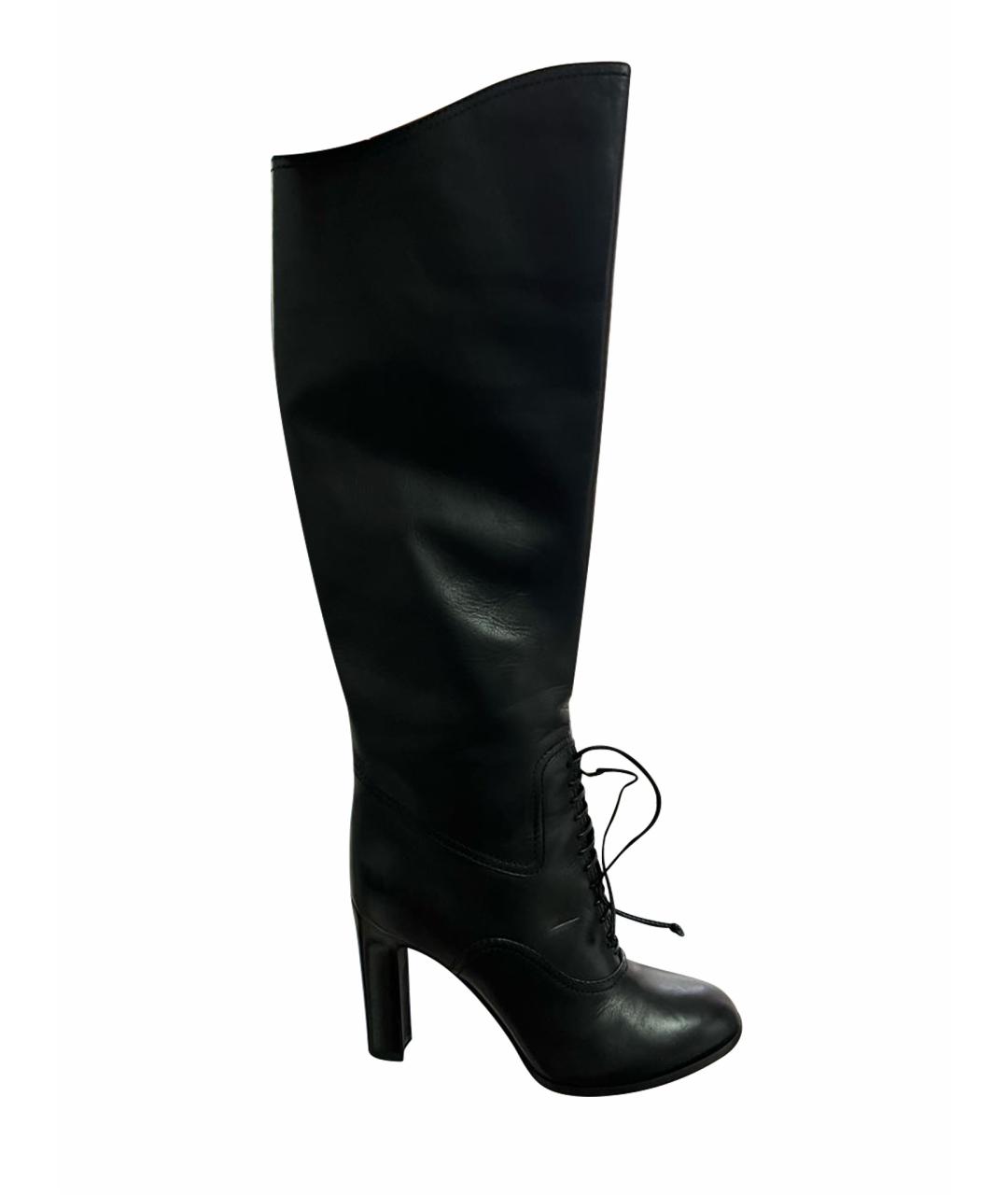 TOM FORD Черные кожаные сапоги, фото 1