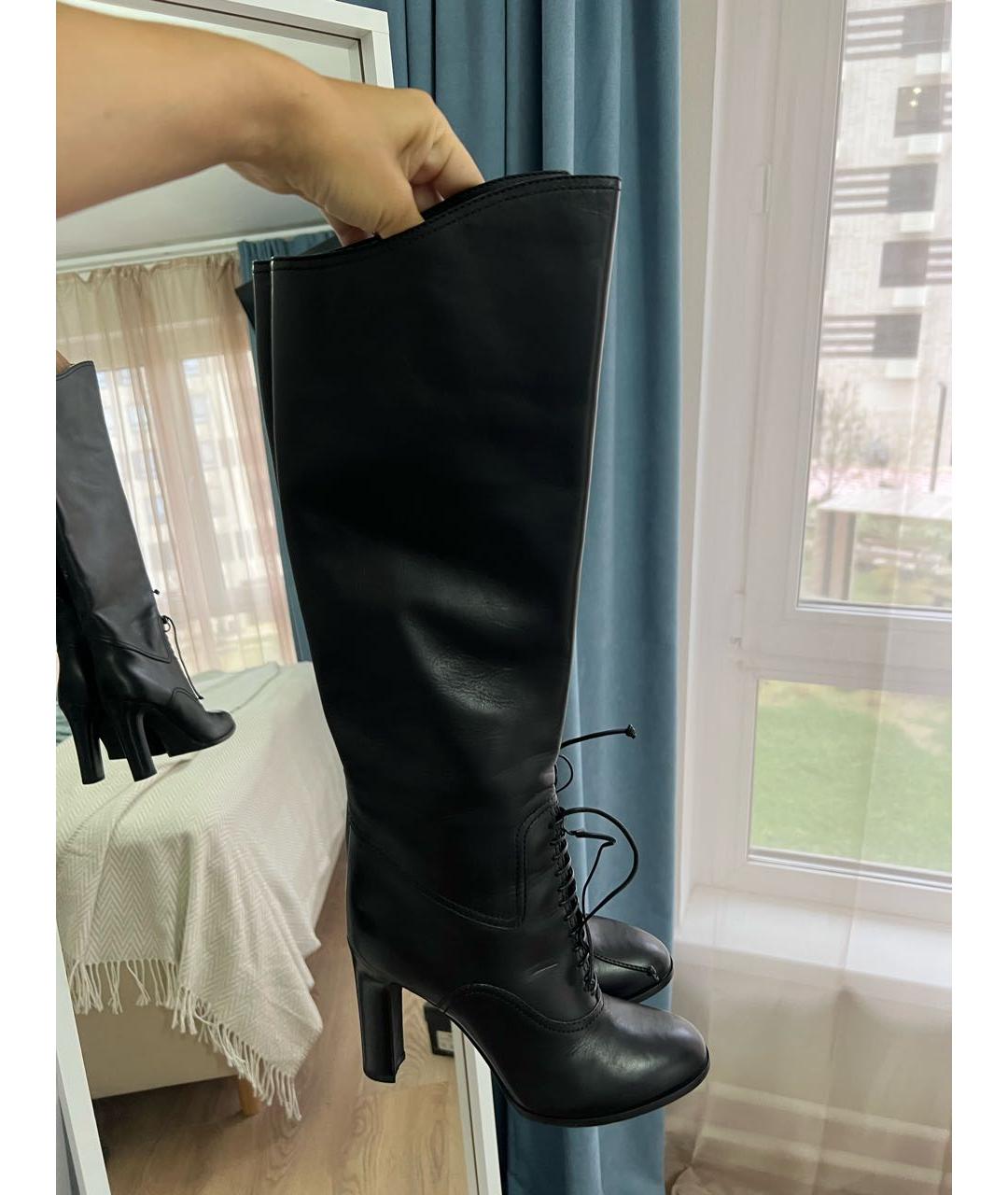 TOM FORD Черные кожаные сапоги, фото 2