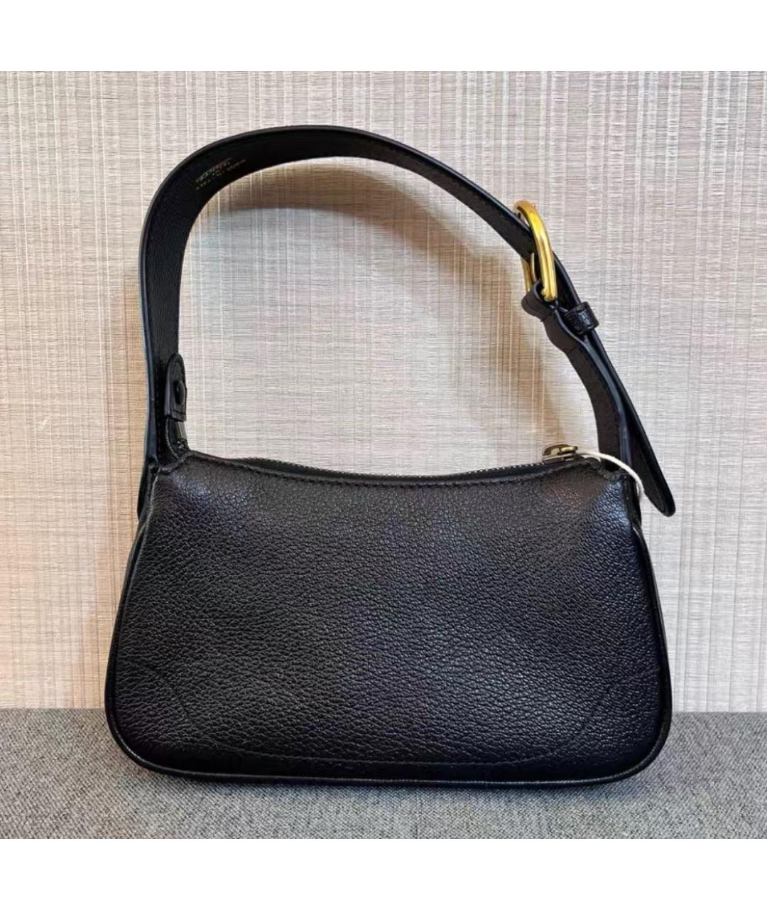 GUCCI Черная кожаная сумка через плечо, фото 3