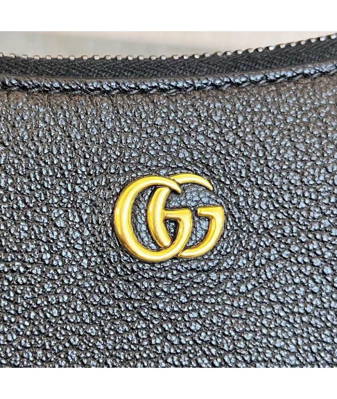 GUCCI Черная кожаная сумка через плечо, фото 7