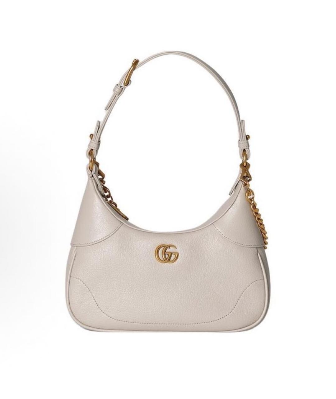 GUCCI Белая кожаная сумка с короткими ручками, фото 8