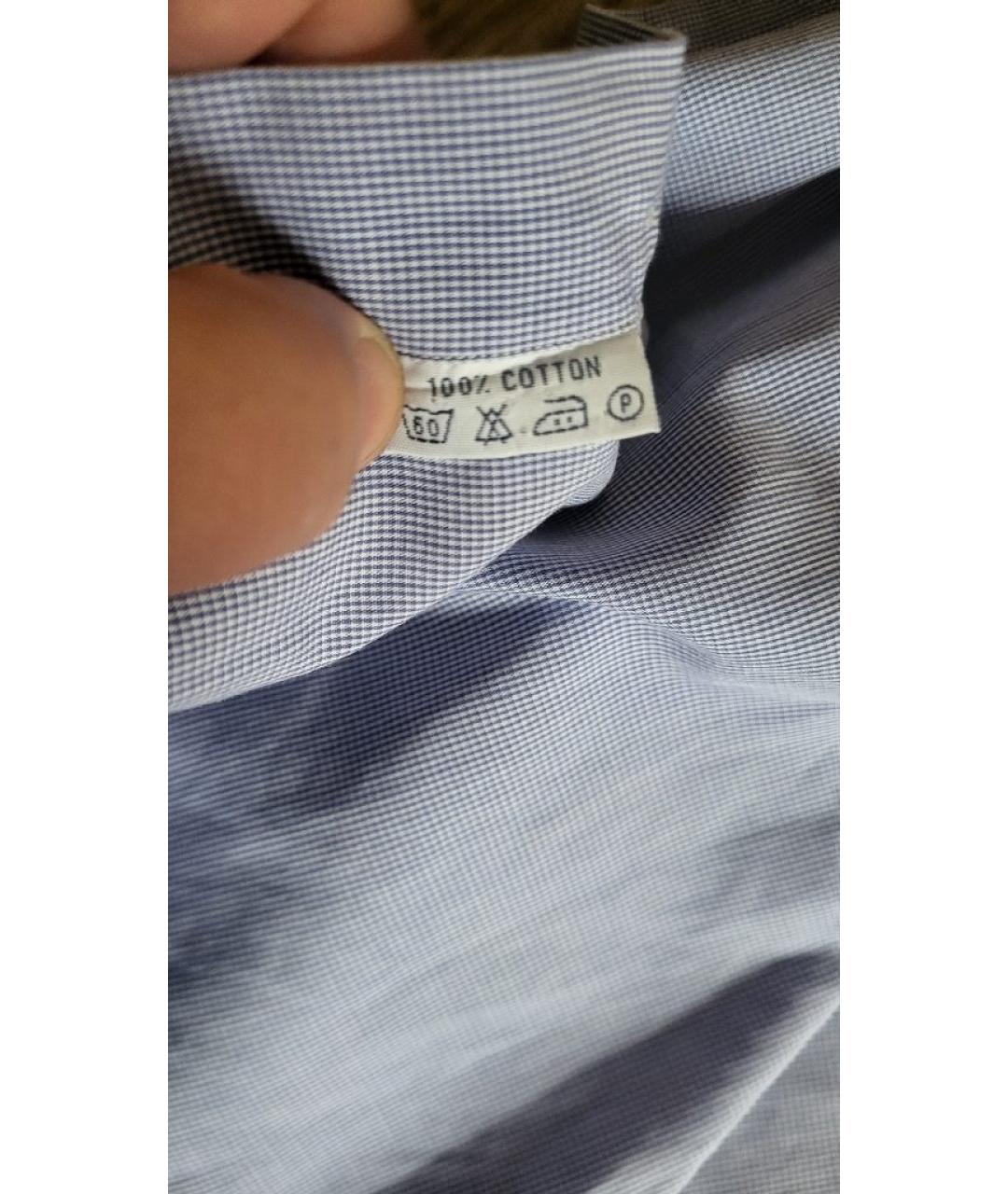 BRIONI Голубая хлопковая классическая рубашка, фото 4