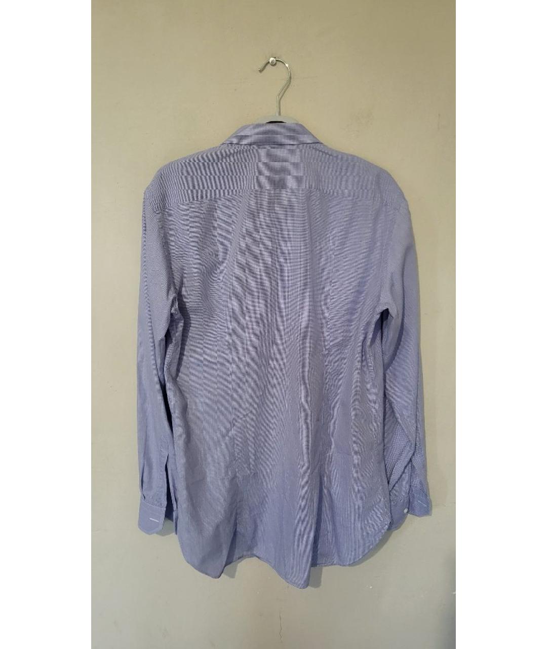 BRIONI Голубая хлопковая классическая рубашка, фото 2