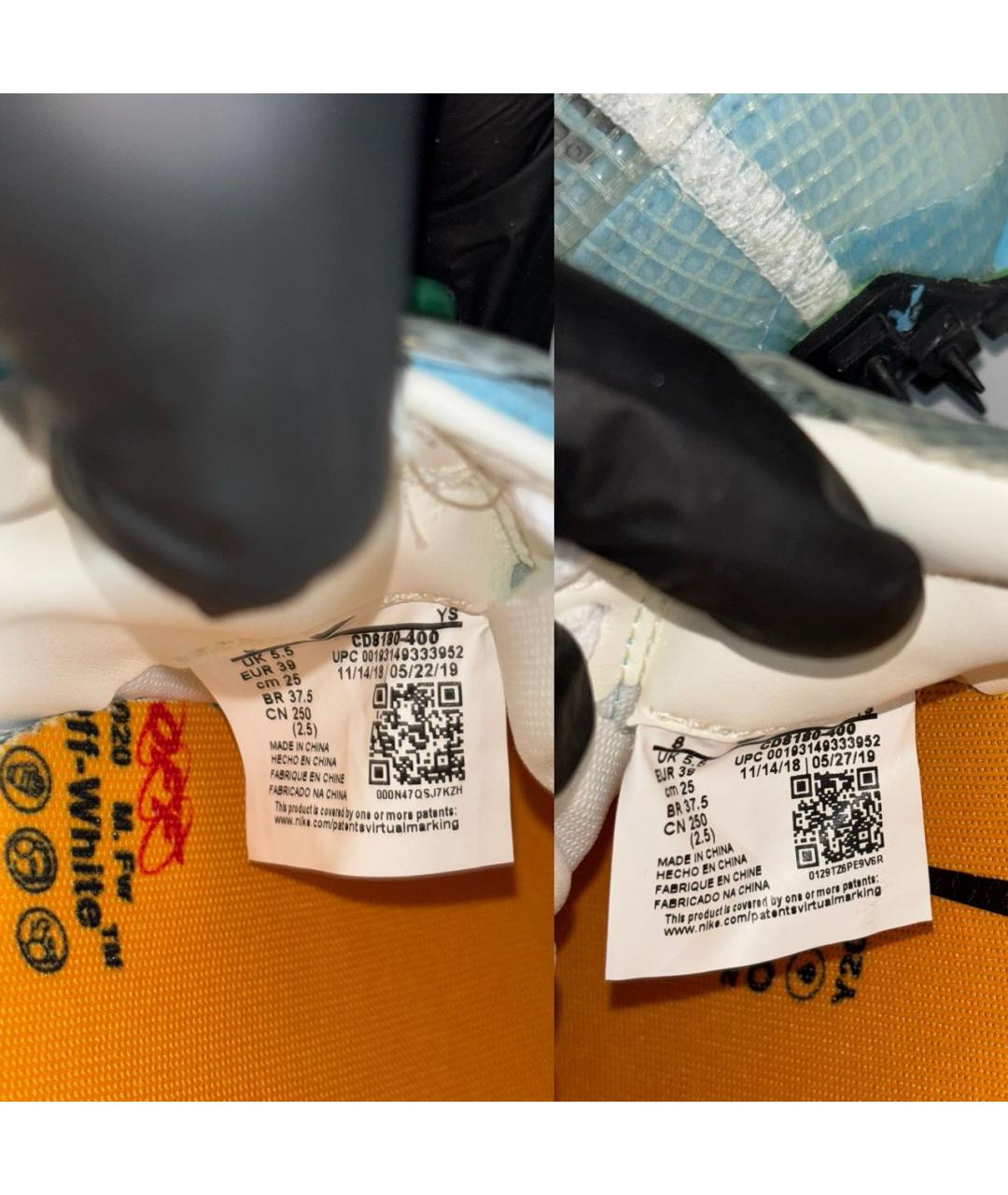 NIKE X OFF-WHITE Мульти низкие кроссовки / кеды, фото 7