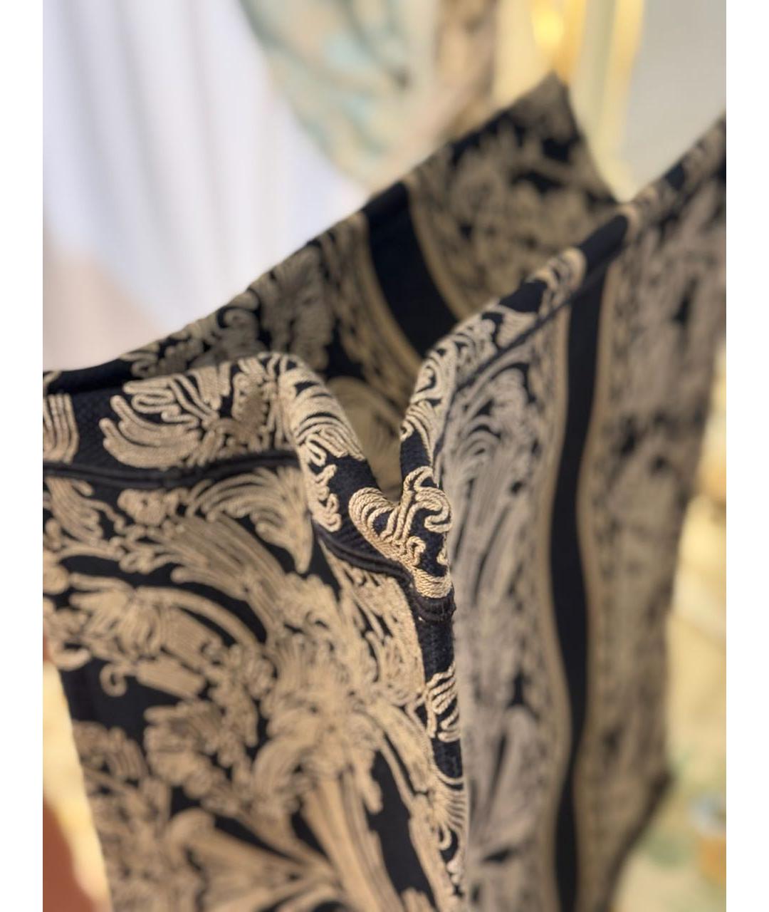 CHRISTIAN DIOR Черная тканевая сумка тоут, фото 6