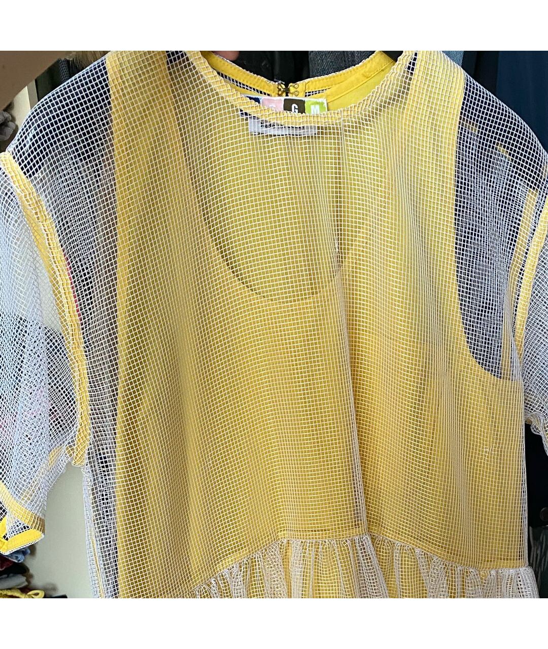 MSGM Желтое хлопковое повседневное платье, фото 4