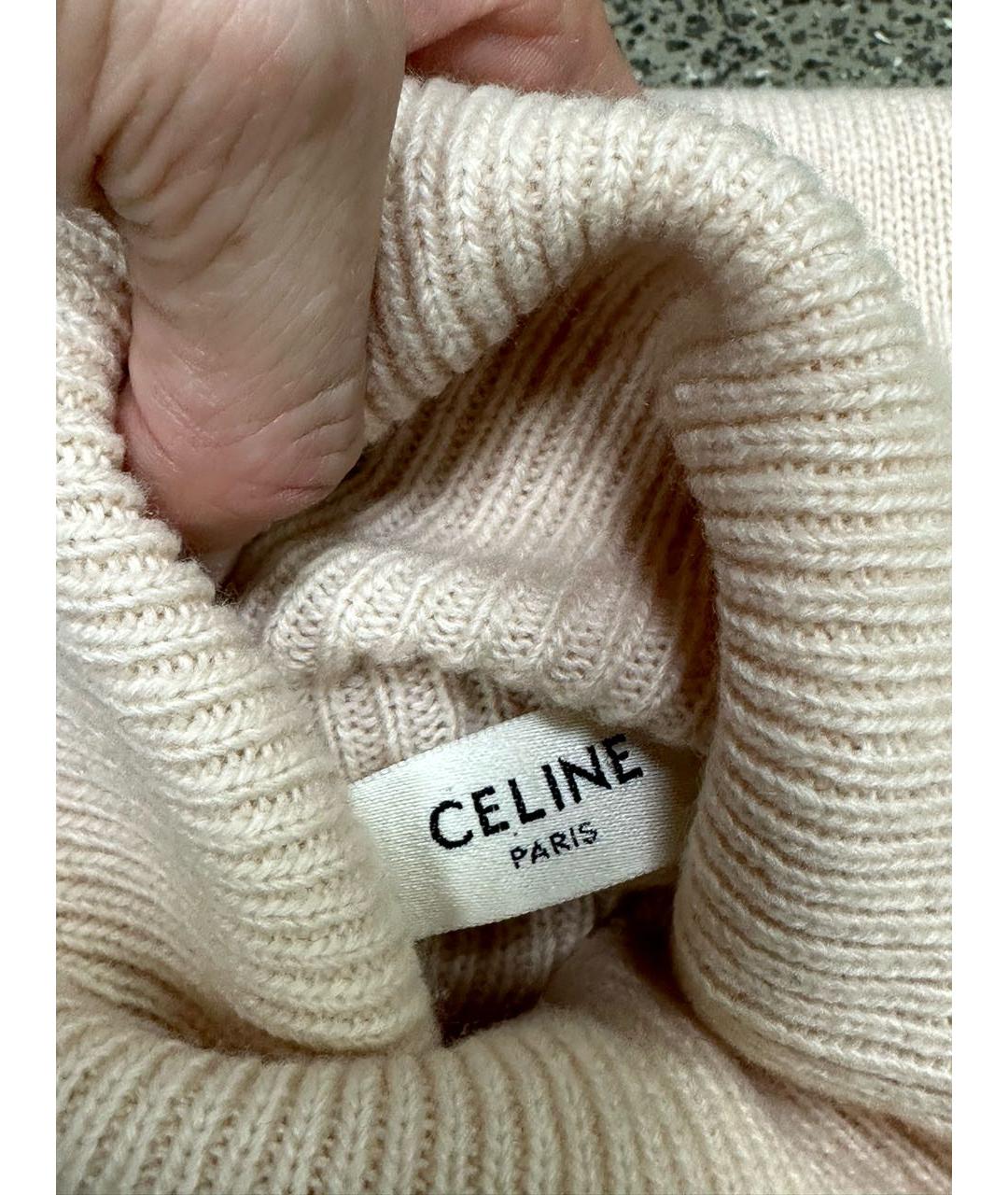CELINE Бежевый джемпер / свитер, фото 4