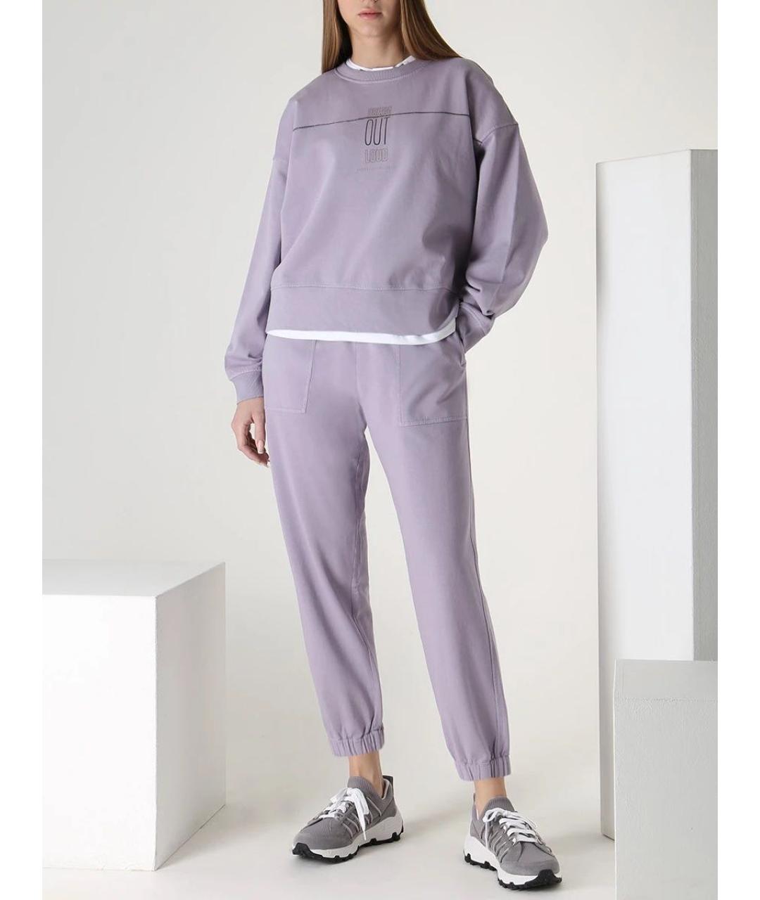 BRUNELLO CUCINELLI Фиолетовый хлопковый костюм с брюками, фото 2