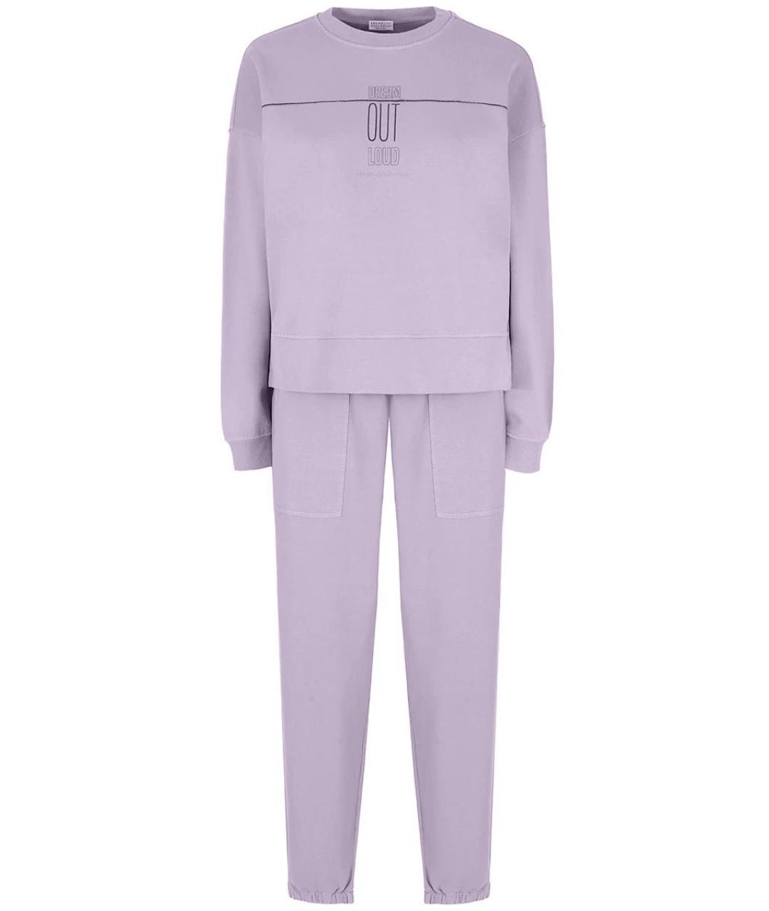 BRUNELLO CUCINELLI Фиолетовый хлопковый костюм с брюками, фото 1