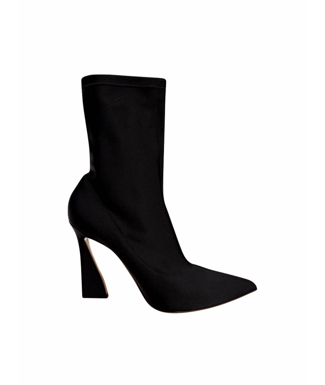 GIANVITO ROSSI Черные текстильные ботильоны, фото 1