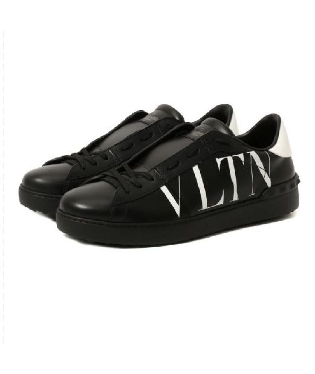 VALENTINO Черные кожаные кеды, фото 4