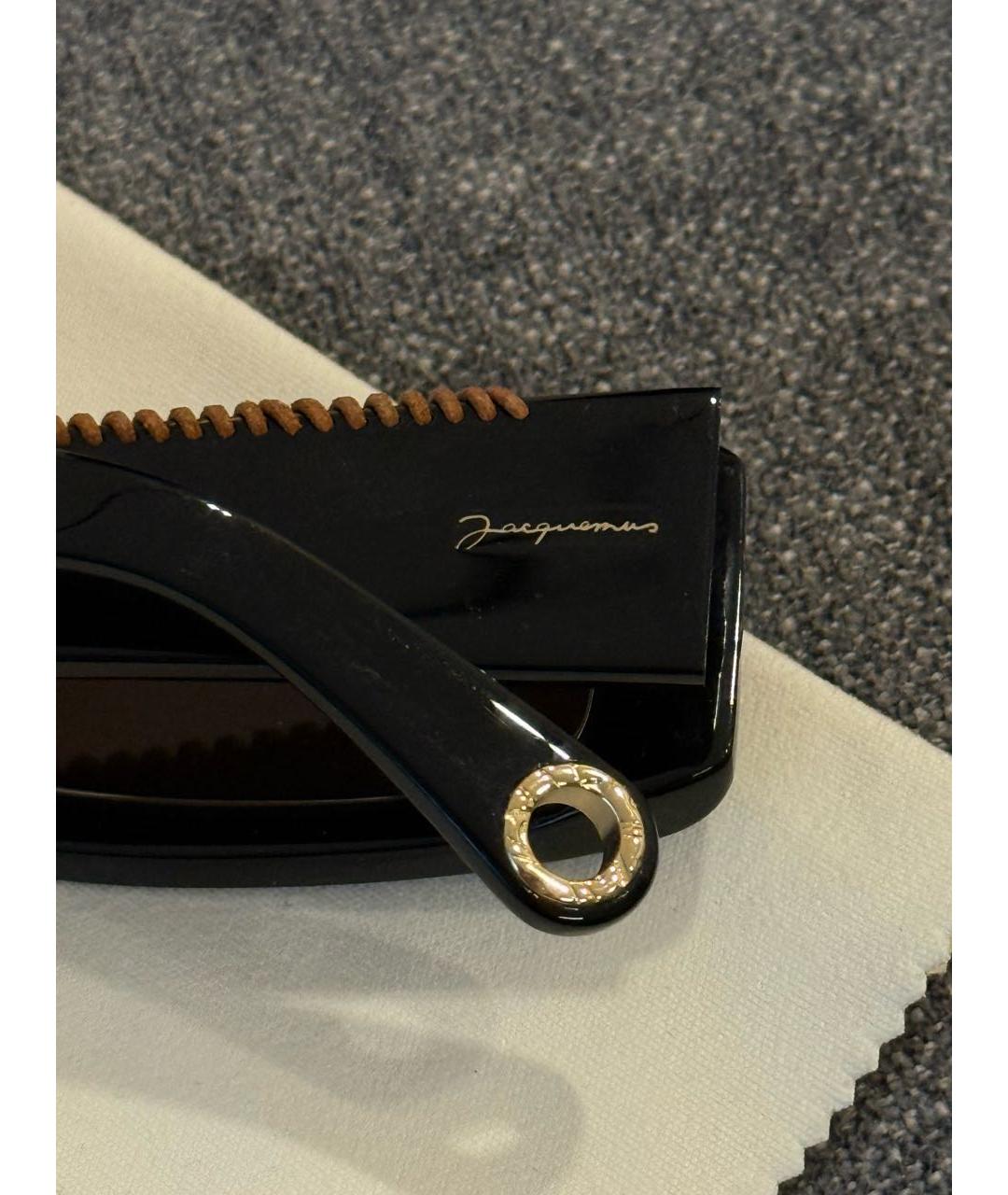 JACQUEMUS Черные пластиковые солнцезащитные очки, фото 5