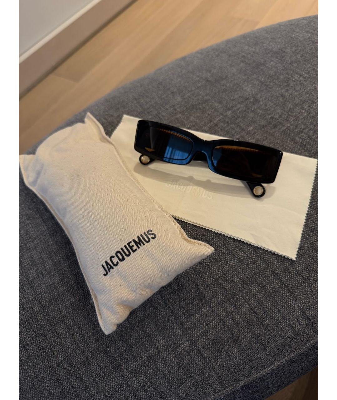 JACQUEMUS Черные пластиковые солнцезащитные очки, фото 4