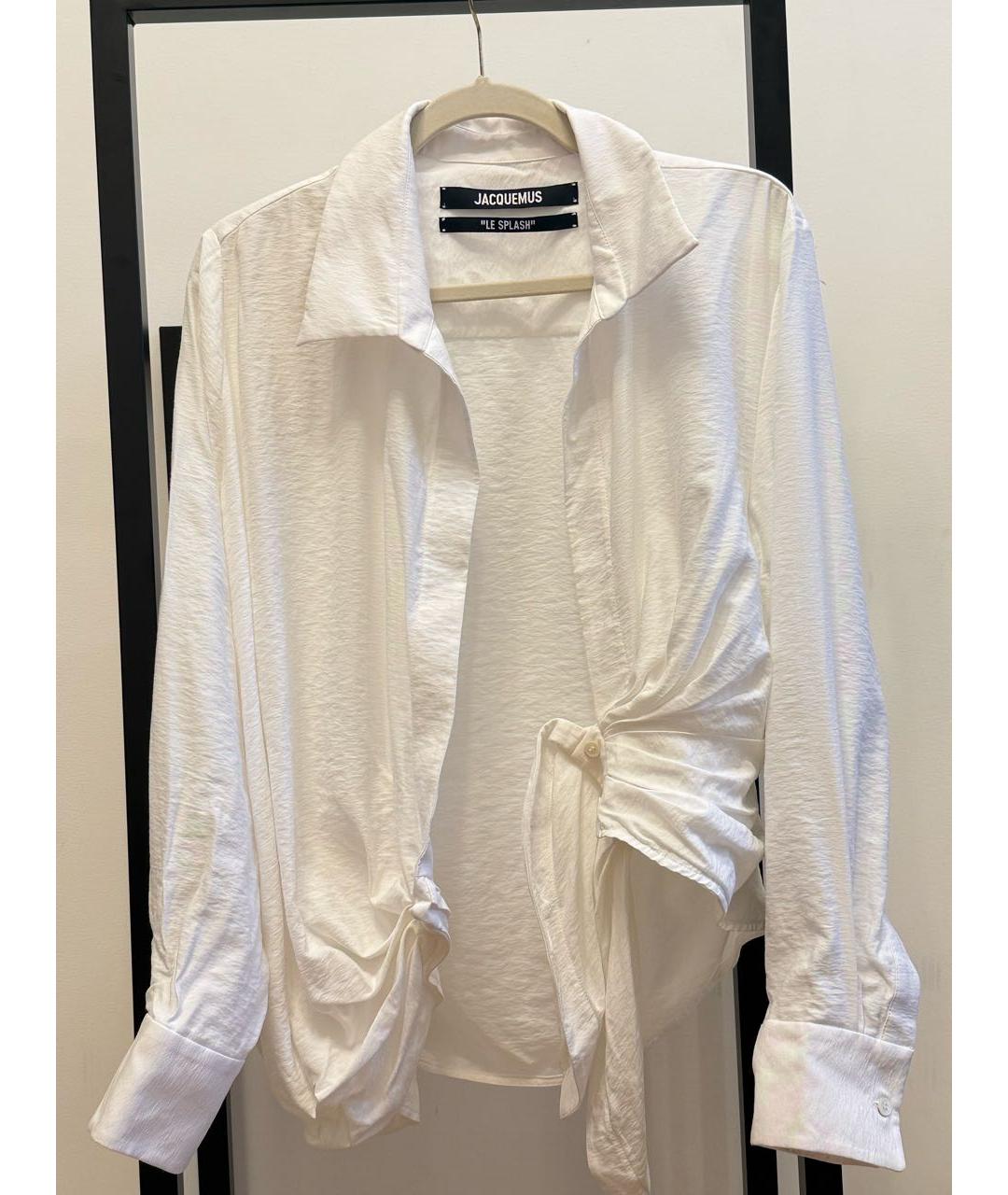 JACQUEMUS Белая вискозная рубашка, фото 8