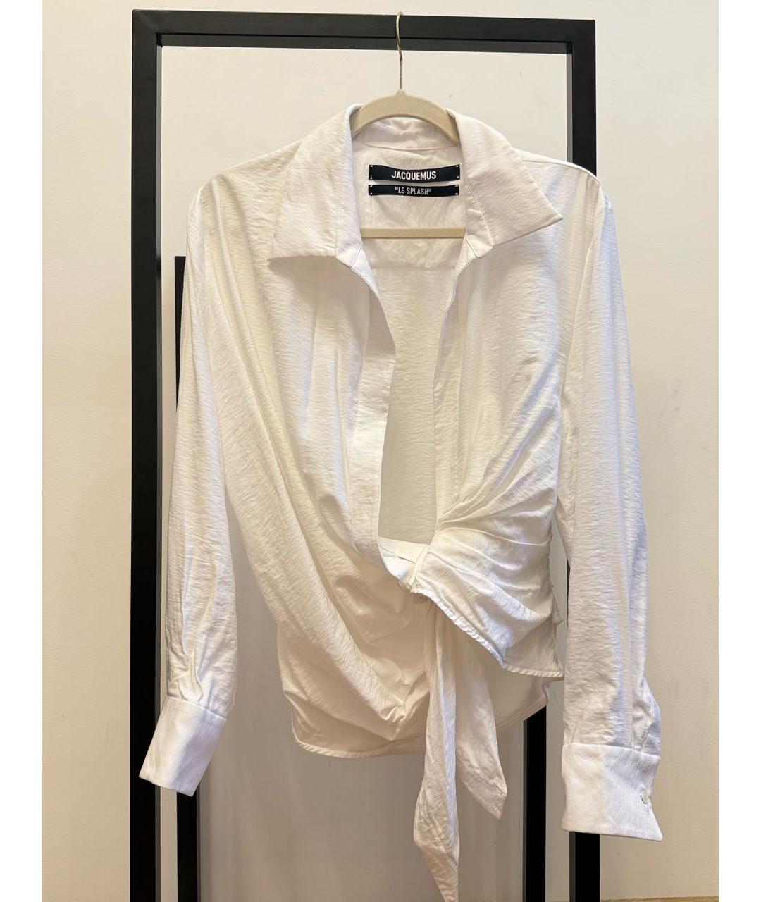 JACQUEMUS Белая вискозная рубашка, фото 5