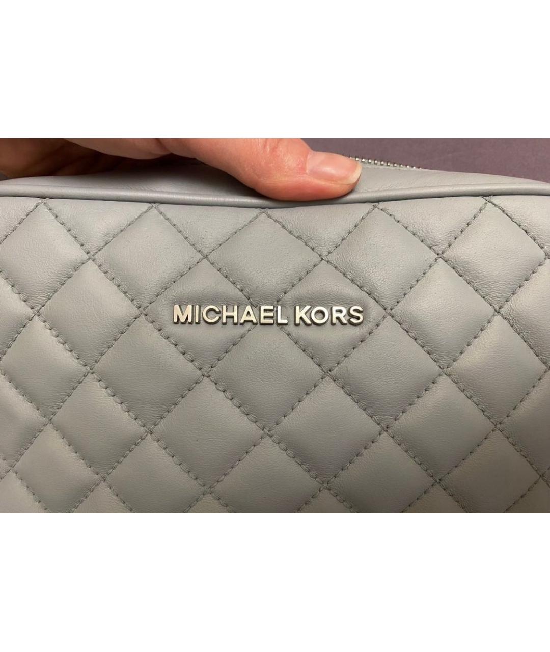 MICHAEL KORS Голубая кожаная сумка через плечо, фото 2