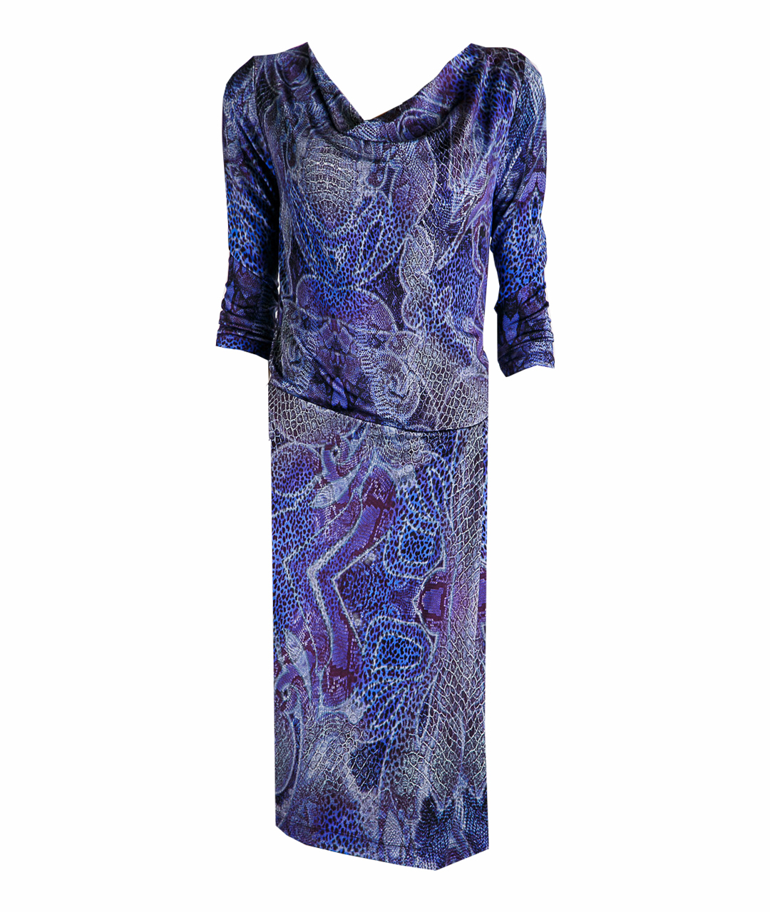 ANGELO MARANI Фиолетовое вискозное повседневное платье, фото 1