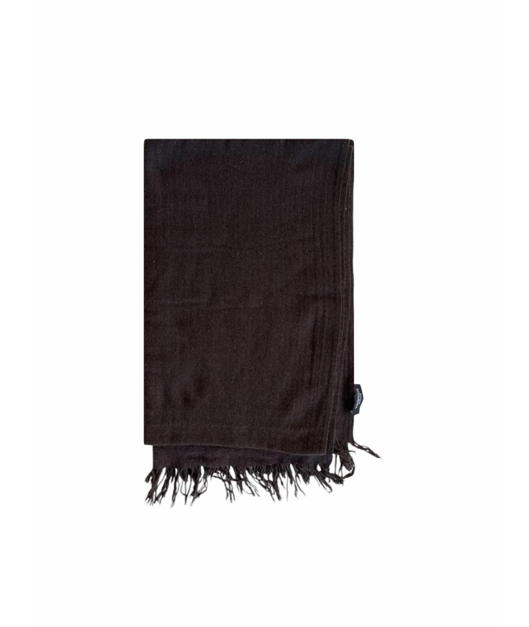 SAINT LAURENT Коричневый кашемировый шарф, фото 1