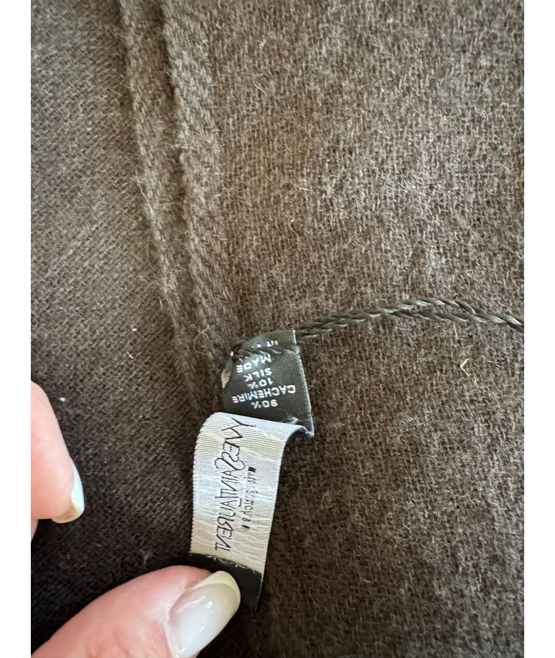 SAINT LAURENT Коричневый кашемировый шарф, фото 4