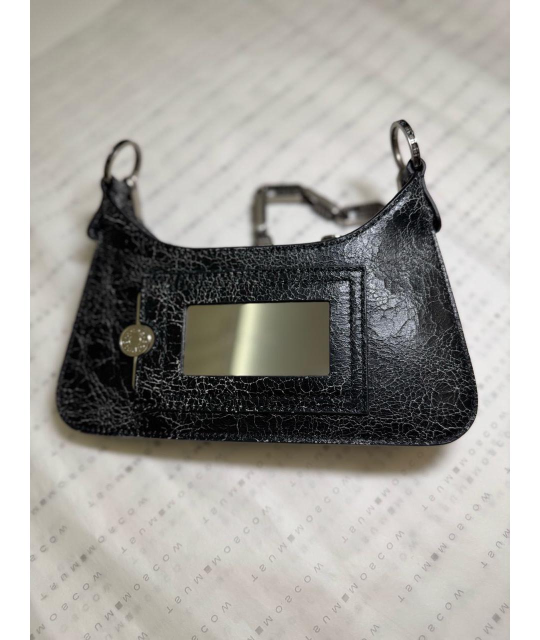 ACNE STUDIOS Черная кожаная сумка тоут, фото 4