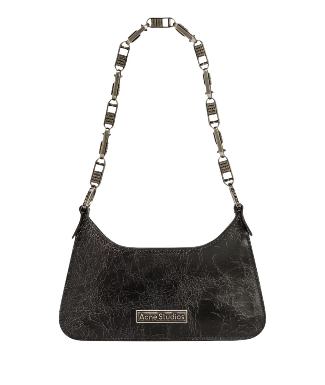 ACNE STUDIOS Черная кожаная сумка тоут, фото 1
