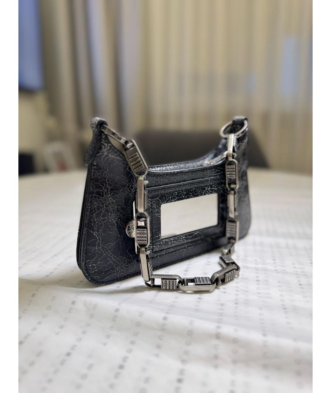 ACNE STUDIOS Черная кожаная сумка тоут, фото 3