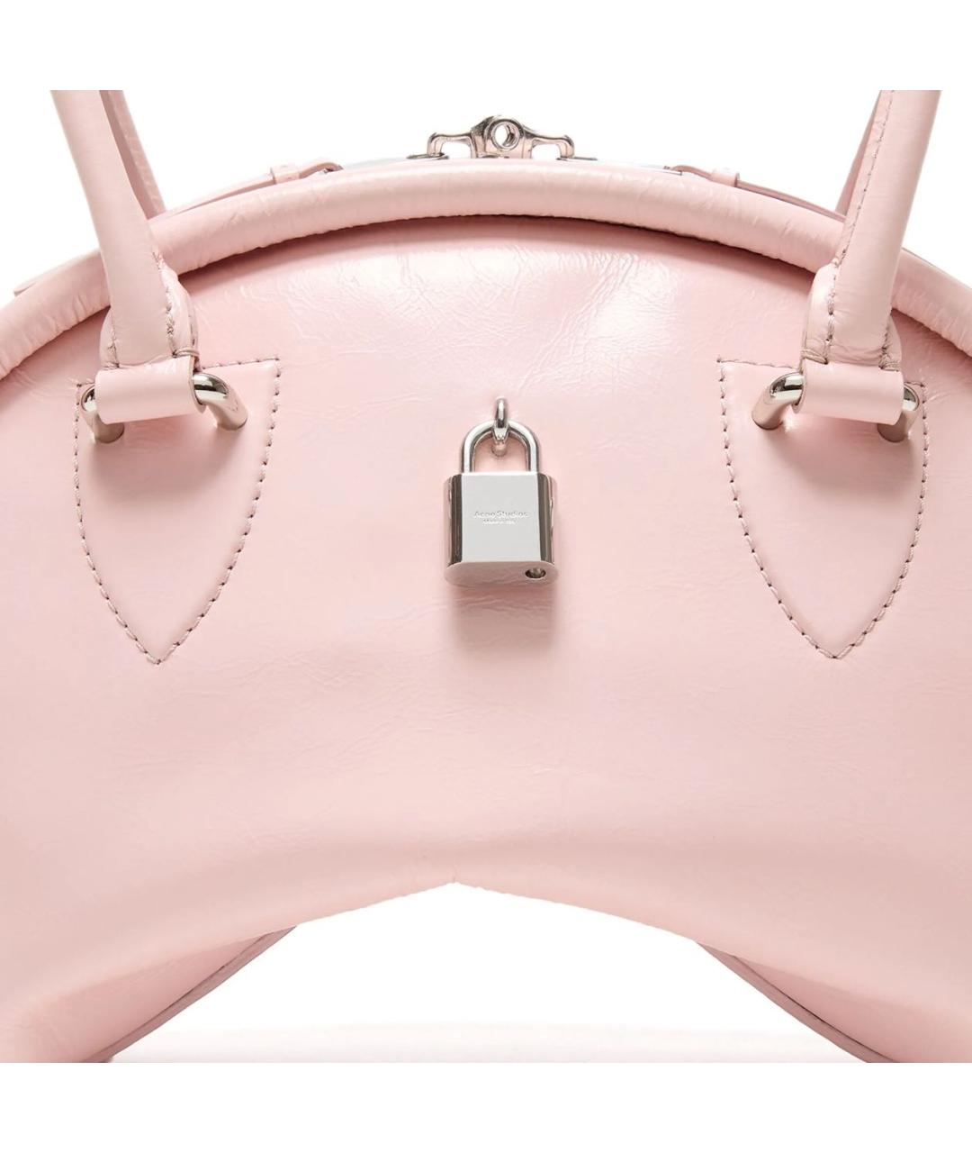ACNE STUDIOS Розовая кожаная сумка через плечо, фото 2