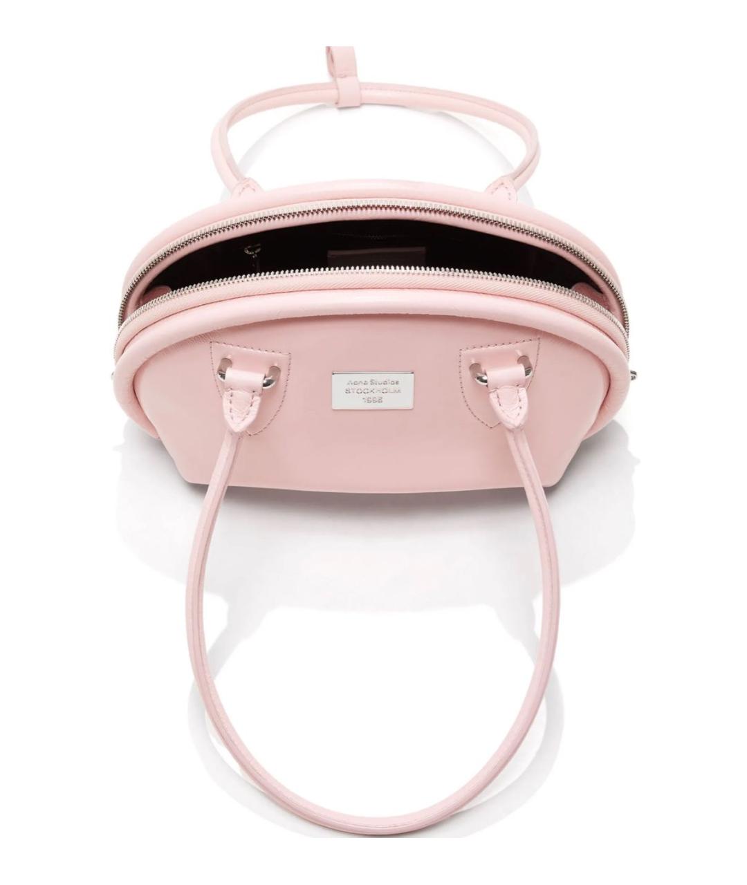 ACNE STUDIOS Розовая кожаная сумка через плечо, фото 3