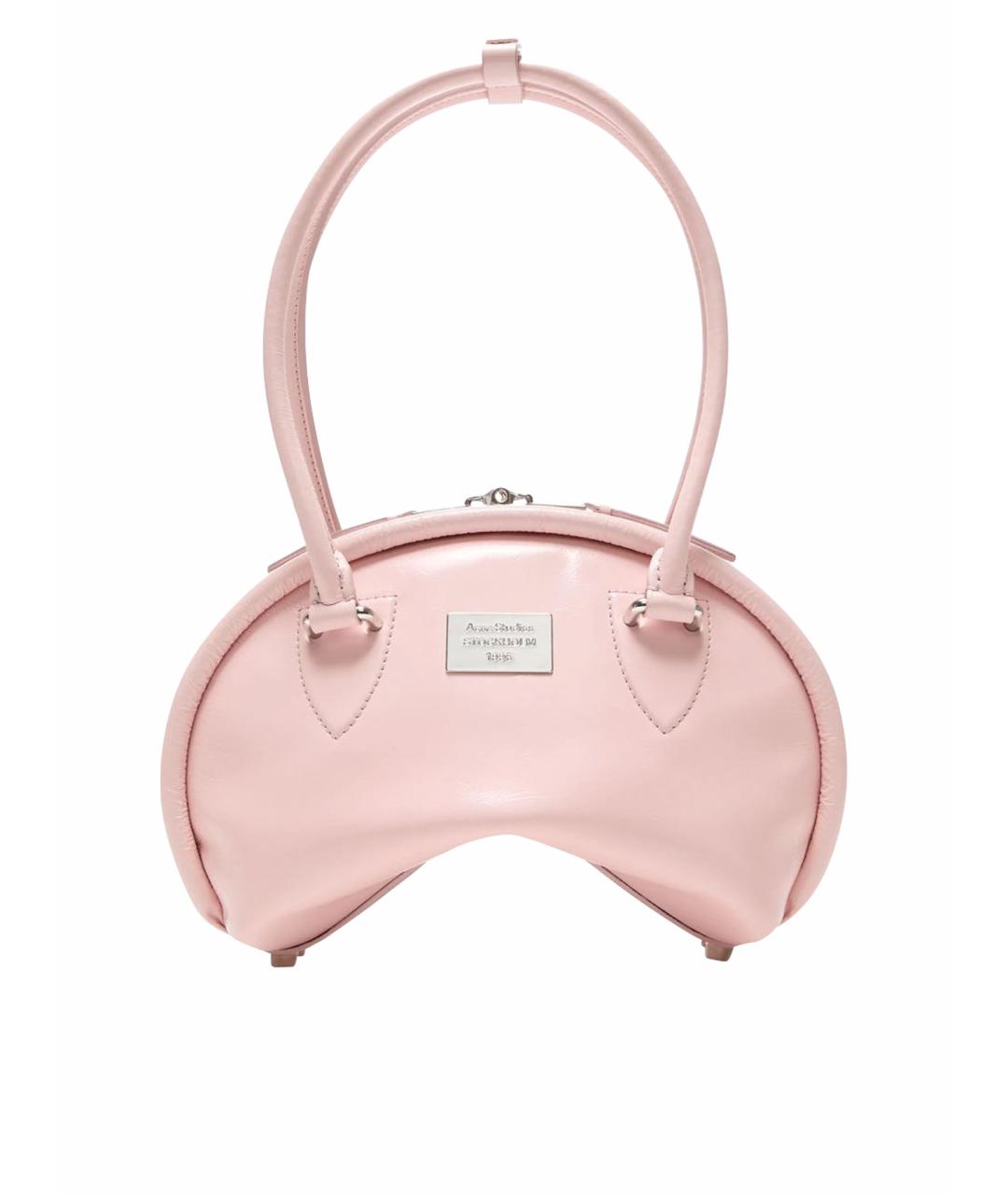 ACNE STUDIOS Розовая кожаная сумка через плечо, фото 1