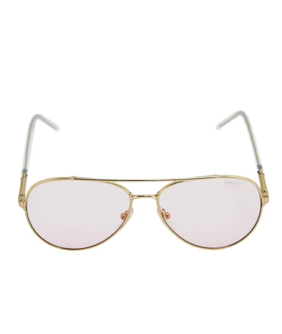 PRADA Розовые металлические солнцезащитные очки, фото 7