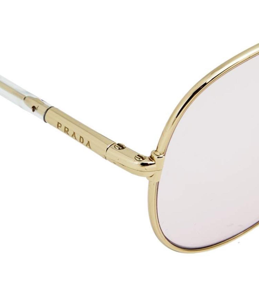 PRADA Розовые металлические солнцезащитные очки, фото 3
