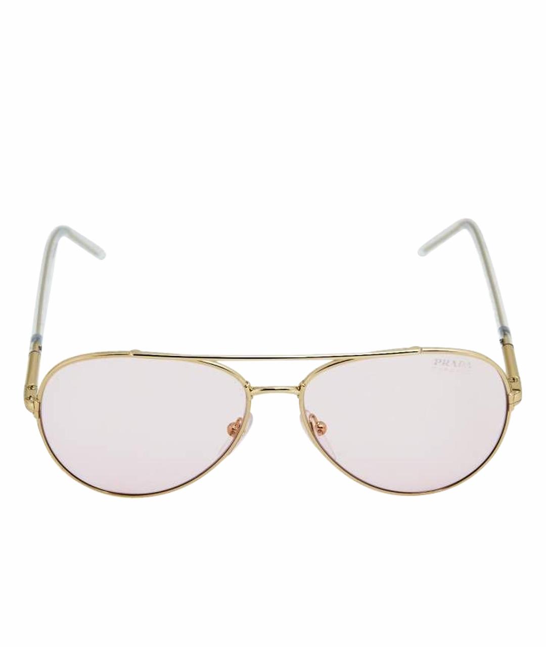 PRADA Розовые металлические солнцезащитные очки, фото 1