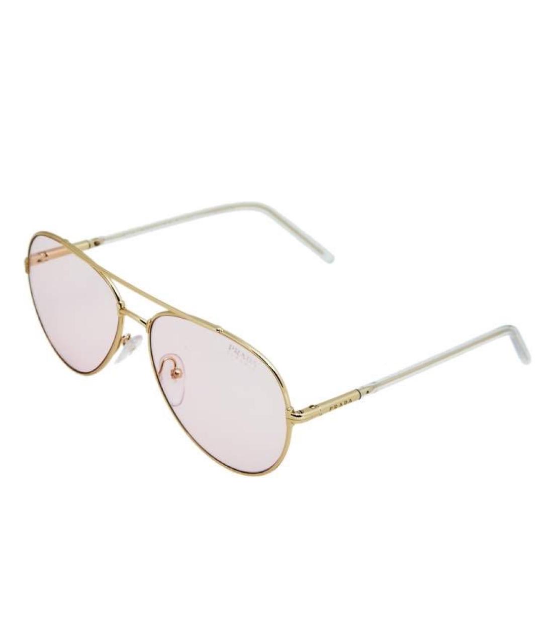 PRADA Розовые металлические солнцезащитные очки, фото 2