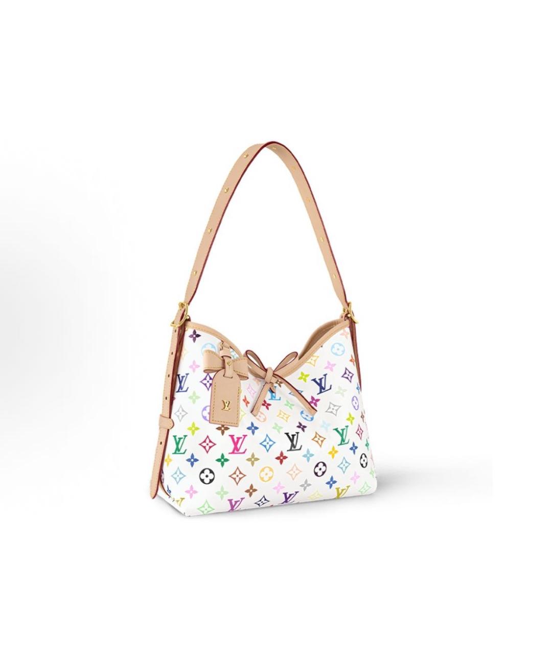 LOUIS VUITTON Белая кожаная сумка через плечо, фото 2