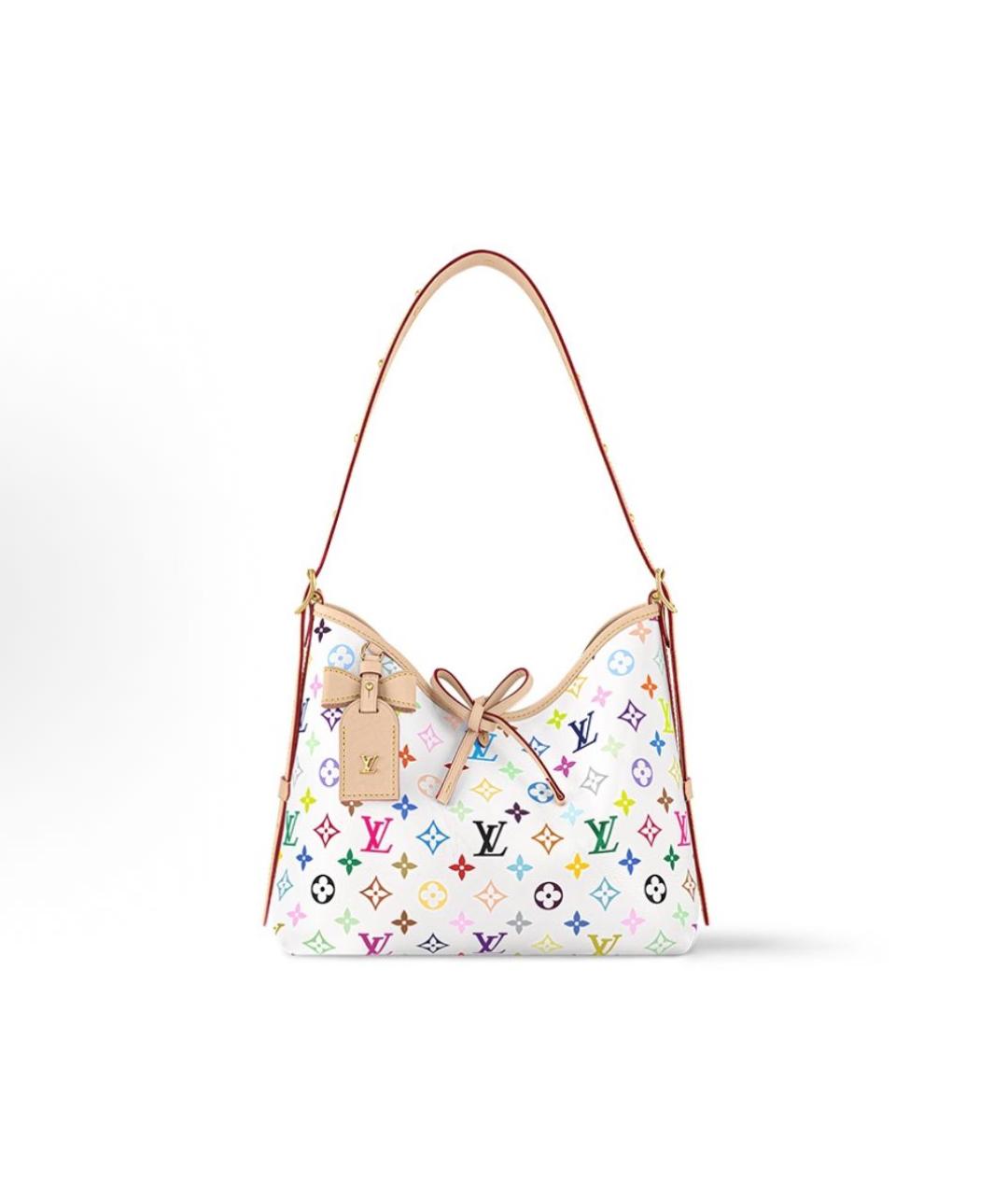 LOUIS VUITTON Белая кожаная сумка через плечо, фото 6