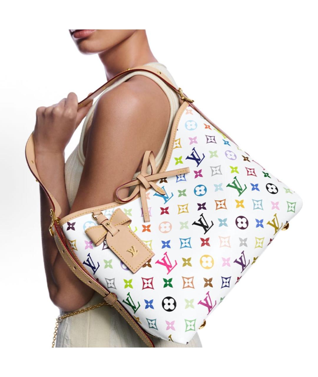LOUIS VUITTON Белая кожаная сумка через плечо, фото 5