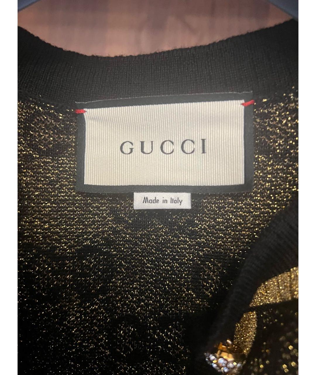 GUCCI Черный шерстяной кардиган, фото 3