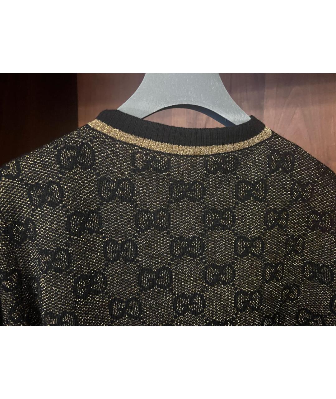GUCCI Черный шерстяной кардиган, фото 8