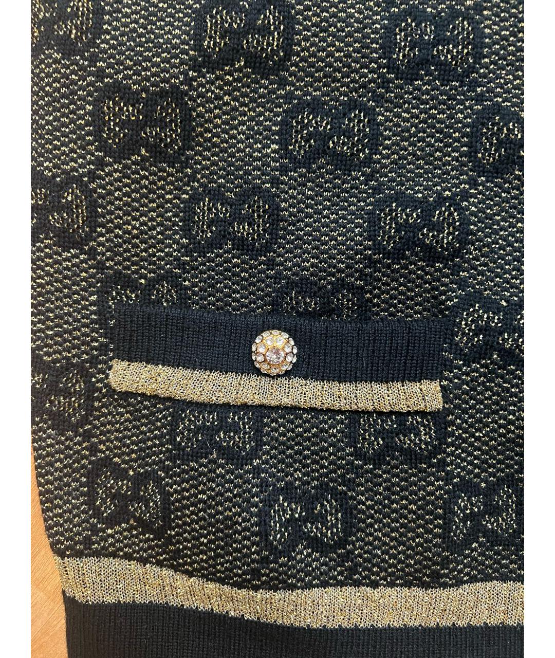 GUCCI Черный шерстяной кардиган, фото 4