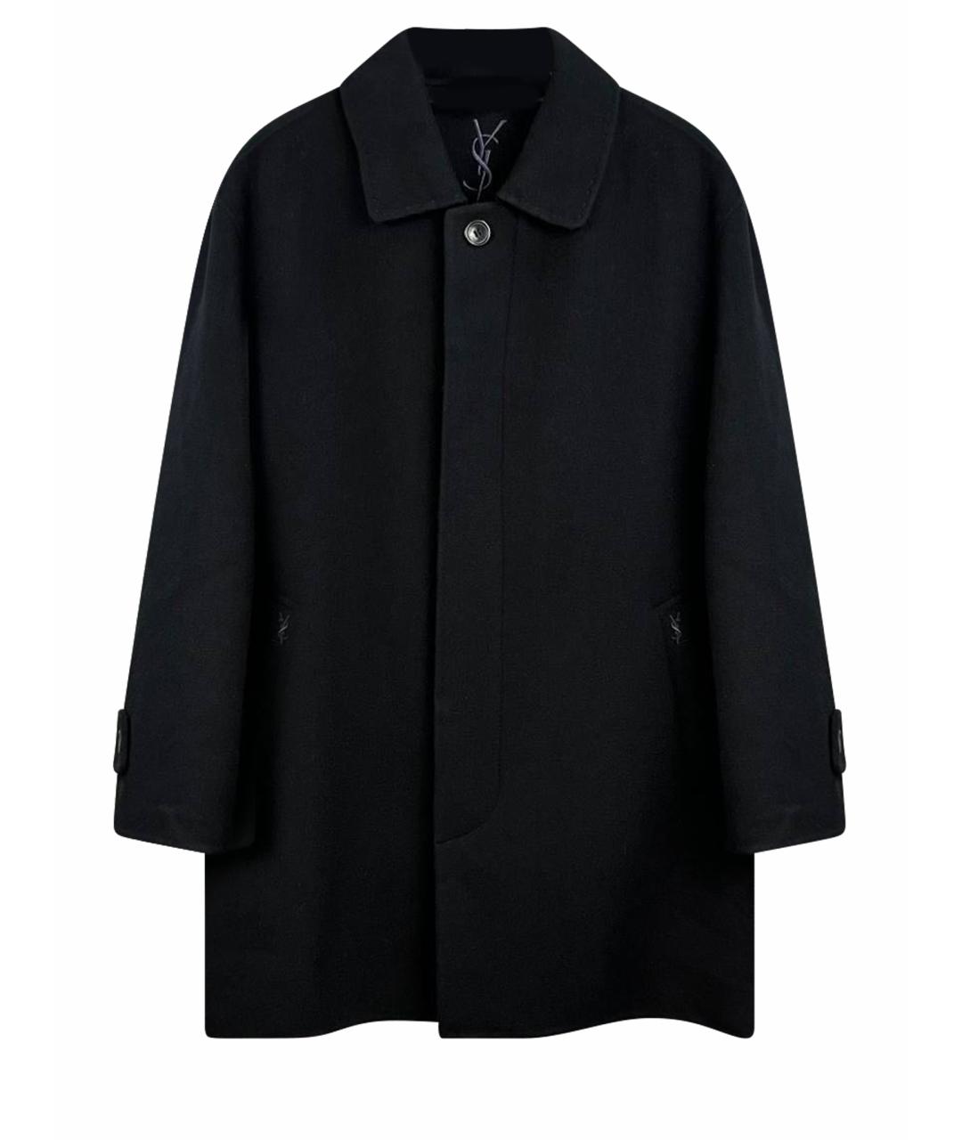 SAINT LAURENT Черное пальто, фото 1