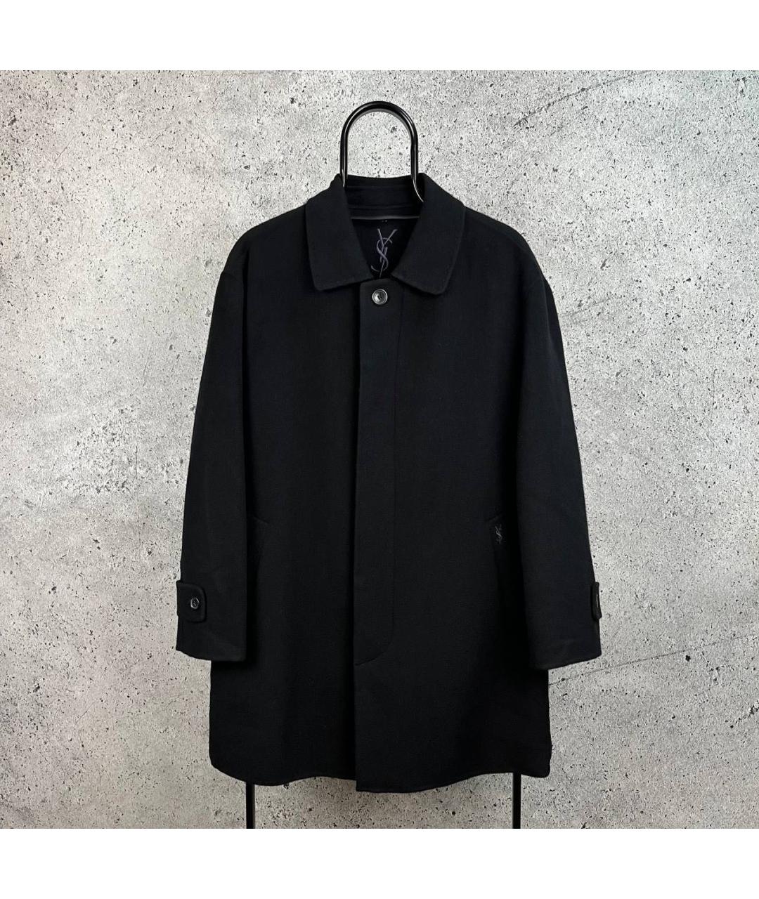 SAINT LAURENT Черное пальто, фото 9